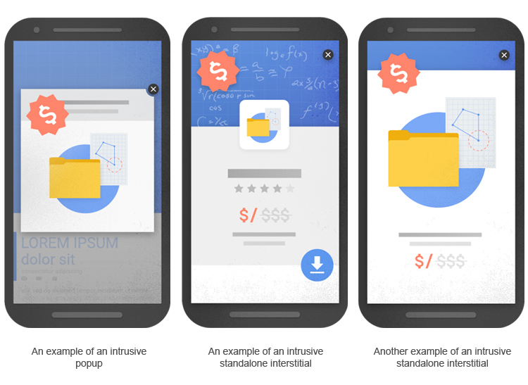 Intrusive Interstitials Targeted by Google