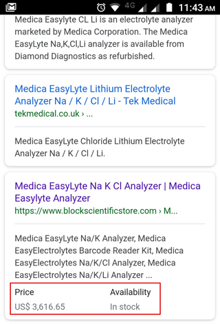 Structured Data Mobile
