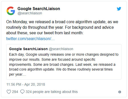 Staying Put during Google's August Broad Core Algorithmic Update Algorithmic Update
