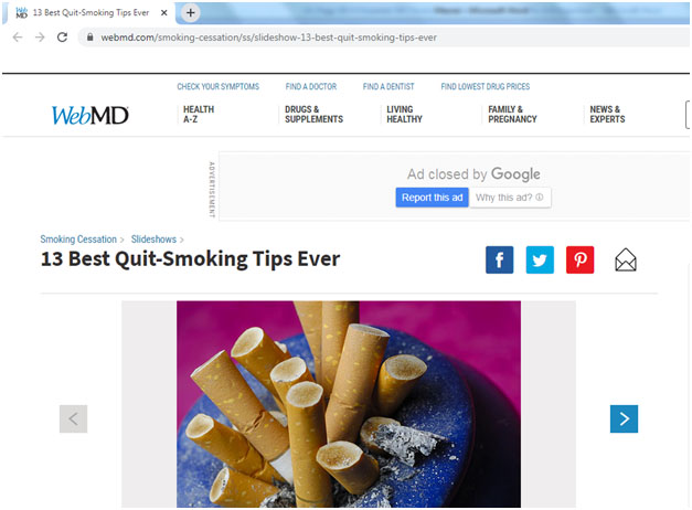 quit smoking meta description