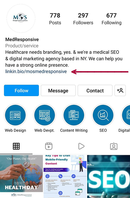 instagram business account