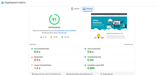 Page Speed Insights