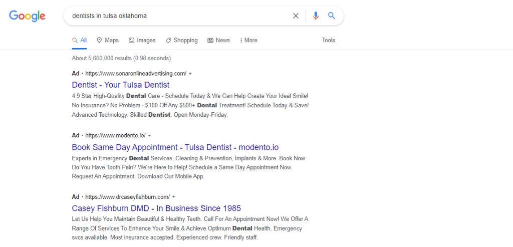 ppc for dentists