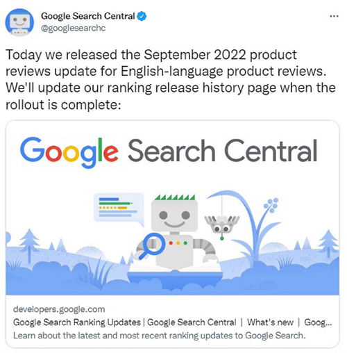 September 2022 Product Reviews Update Google Search Central