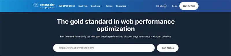 Catchpoint WebPage Test