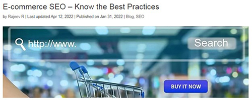 E commerce SEO Know the Best Practices