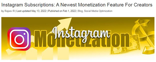 Instagram Subscriptions  a Newest Monetization Feature for Creators