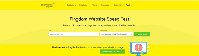 Pingdom Website Speed Test