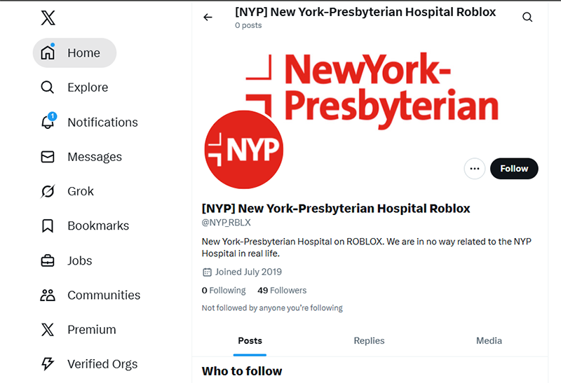 X New York Presbyterian Hospital