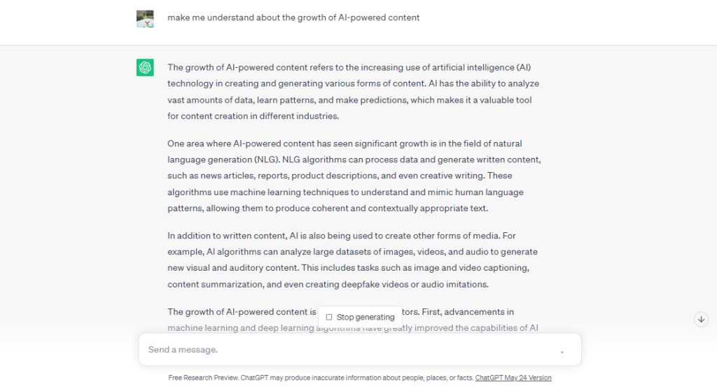 Growth of AI-powered Content
