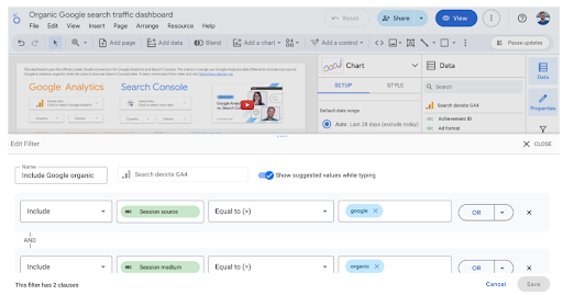 Organic Google Search Traffic Dashboard