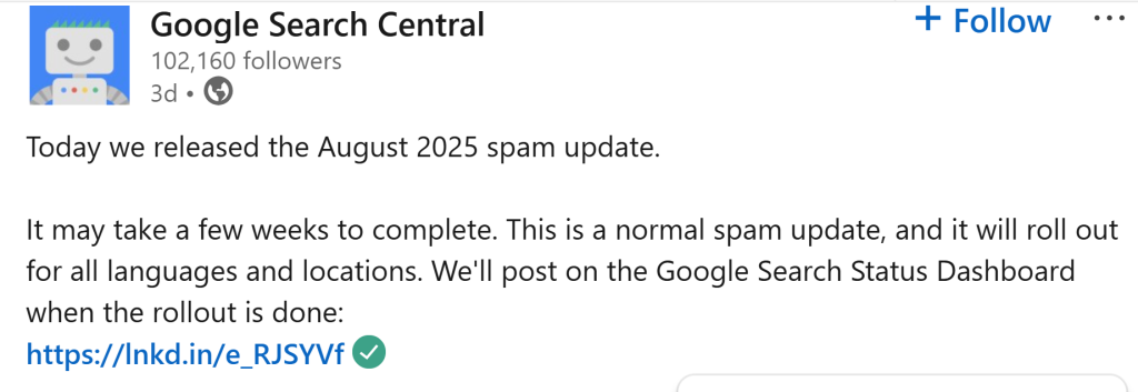Google Search Central-August 2025 Spam